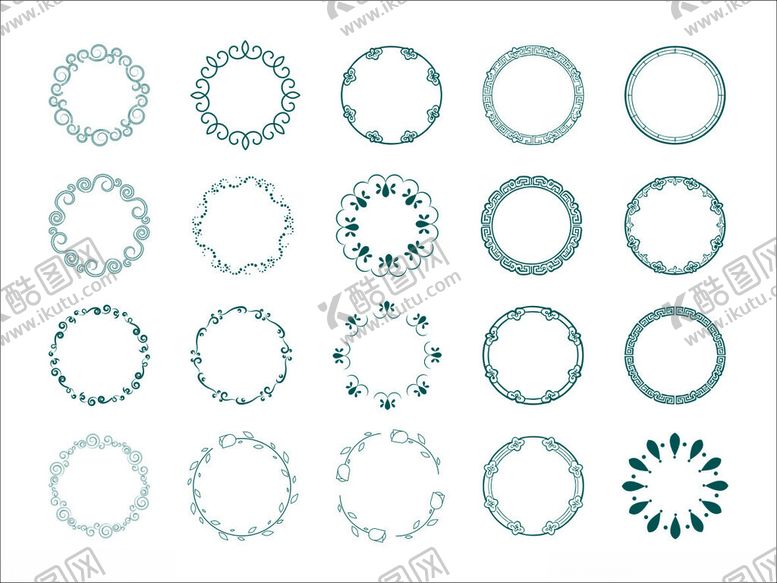 编号：29154101050135371516【酷图网】源文件下载-圆形花纹