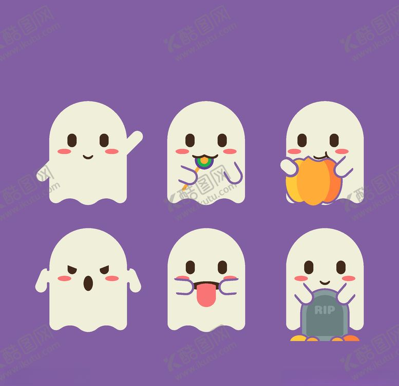 编号：61655509291856549475【酷图网】源文件下载-万圣节可爱幽灵