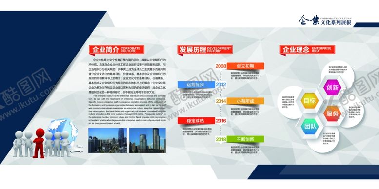 企业文化背景地产行海报发展