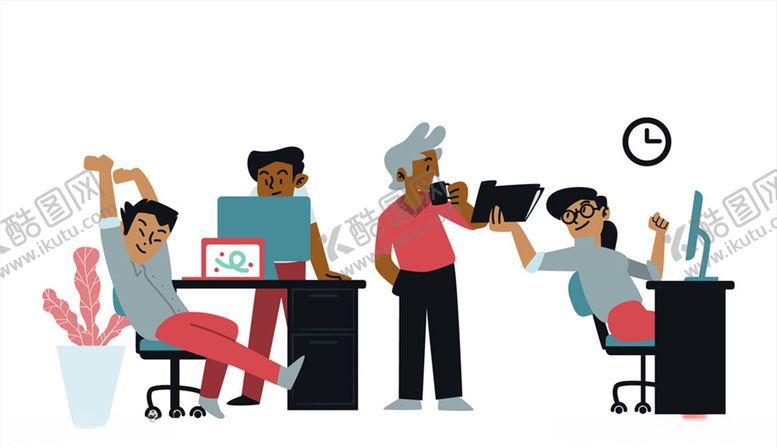 编号：72033610301407033519【酷图网】源文件下载-创意办公室工作人物