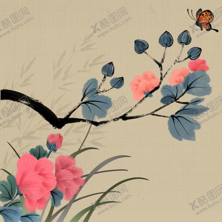 编号：46166706281015283048【酷图网】源文件下载-国潮风工笔画