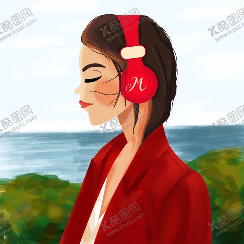 编号：71875906251419573740【酷图网】源文件下载-手绘女孩插画漂亮气质