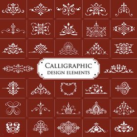 复古书法装饰元素集合