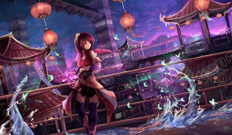 编号：56772310051858203753【酷图网】源文件下载-中国风大气插画场景