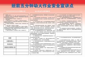 班前五分钟动火作业安全宣讲点