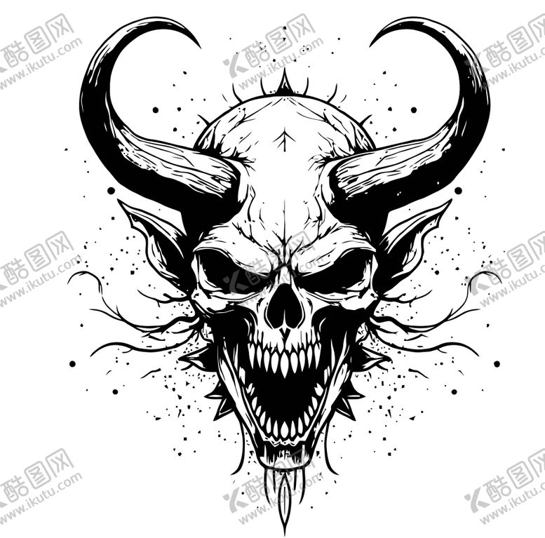 编号：11314009081424104614【酷图网】源文件下载-恶魔骷髅头