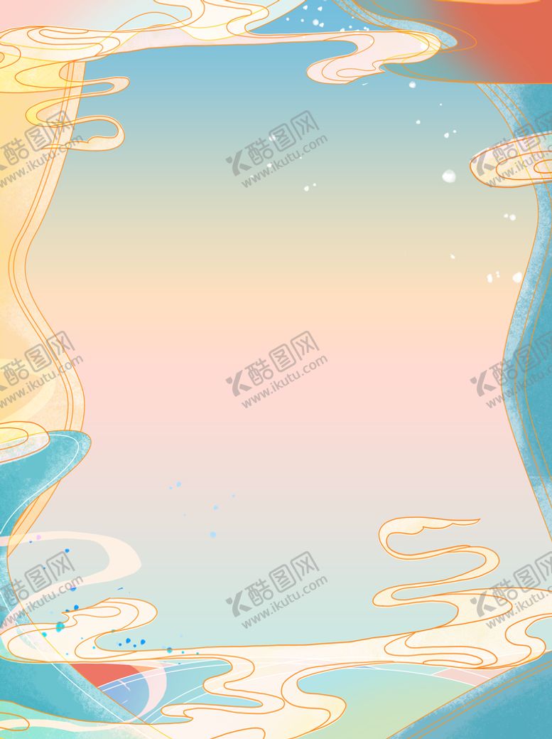 编号：95874009232222019807【酷图网】源文件下载-国潮山水背景