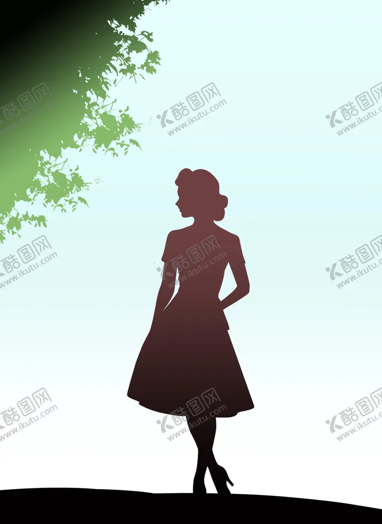 编号：12770002150031157238【酷图网】源文件下载-女性剪影