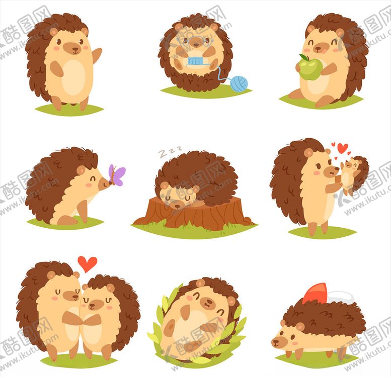 编号：65156106191113418885【酷图网】源文件下载-卡通刺猬