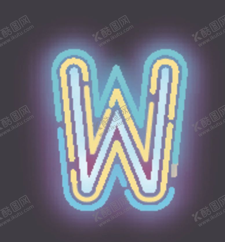 编号：74573710051809205393【酷图网】源文件下载-霓虹灯字母W