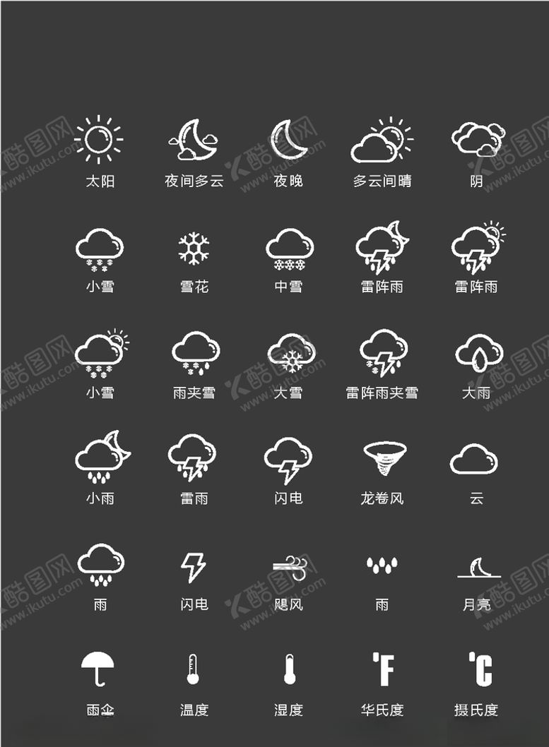 编号：77865405130147514554【酷图网】源文件下载-天气图标