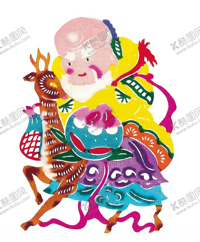 编号：80054606281325424878【酷图网】源文件下载-寿星水彩画