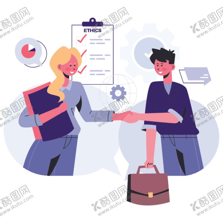 编号：38335007021527322942【酷图网】源文件下载-人物插图扁平办公矢量