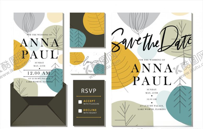 编号：27467910112007433365【酷图网】源文件下载-婚礼邀请卡