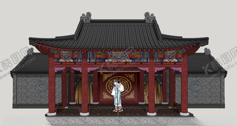 编号：25796010280827336644【酷图网】源文件下载-中式戏台