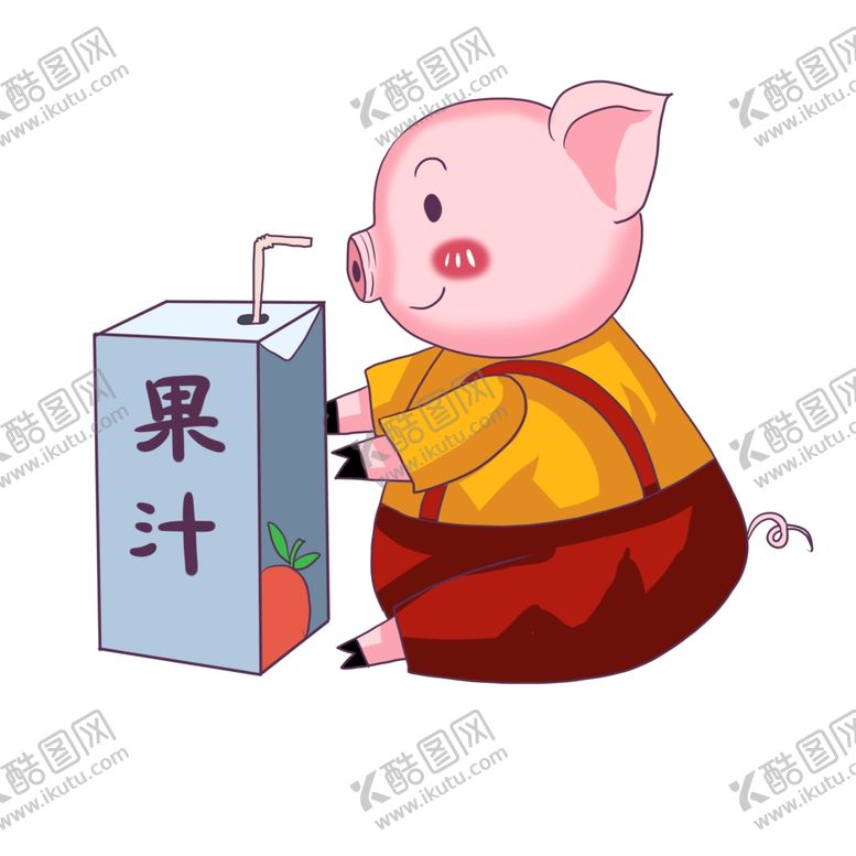 编号：17571509290108232269【酷图网】源文件下载-手绘猪猪插画