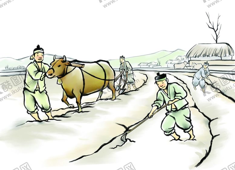 编号：93445604230043496442【酷图网】源文件下载-中国风背景传统文化耕地