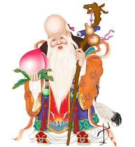 仙桃寿星公老人福禄寿