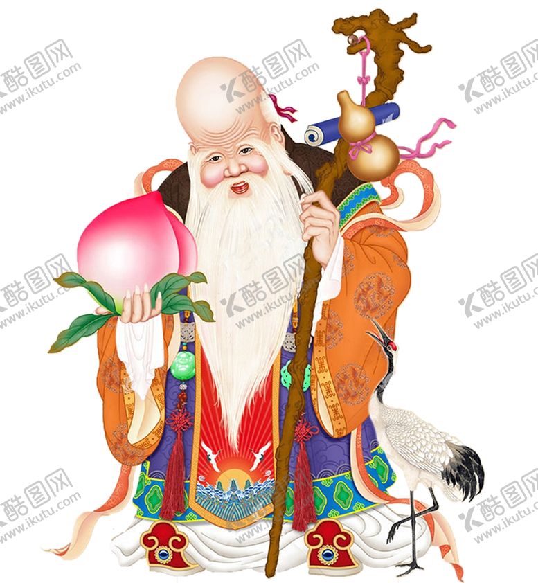 编号：67457806262340532544【酷图网】源文件下载-仙桃寿星公老人福禄寿