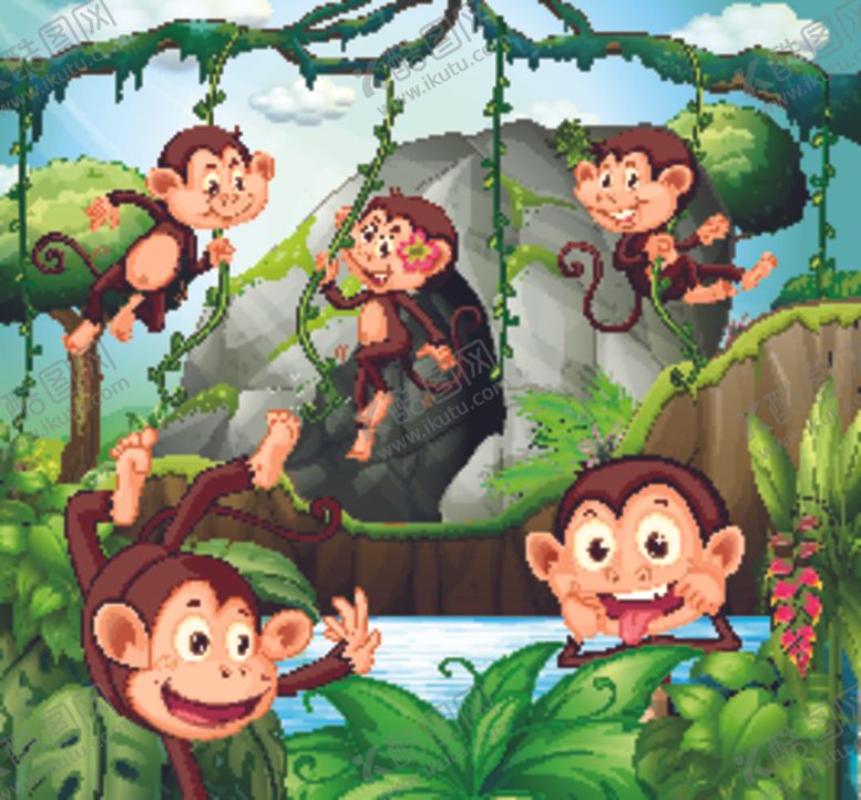 编号：82442909240209117260【酷图网】源文件下载-卡通猴子