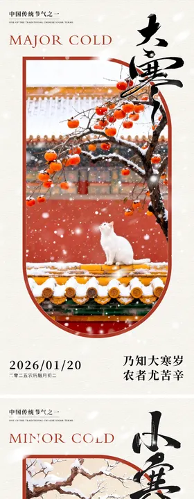 大寒小寒地产朋友圈海报