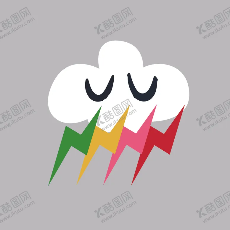 编号：38116706302142092953【酷图网】源文件下载-闪电云朵