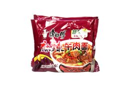 免扣康师傅麻辣牛肉面正反面包装