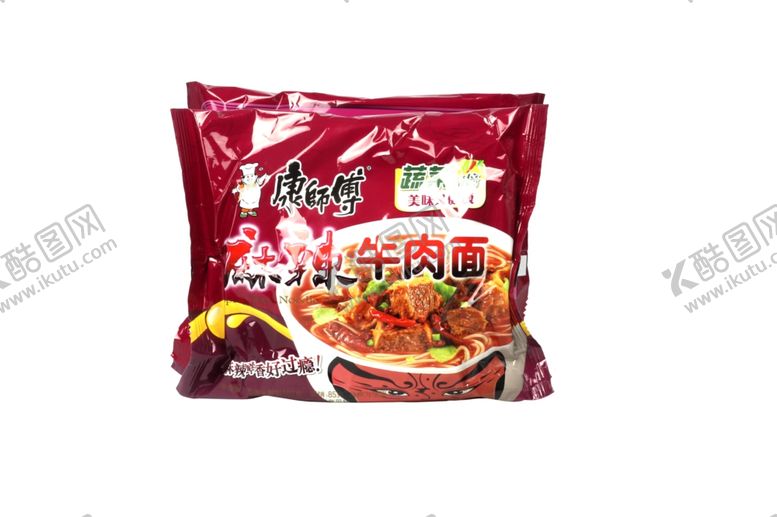 编号：55150009271559121528【酷图网】源文件下载-免扣康师傅麻辣牛肉面正反面包装