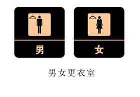 男女更衣室标牌