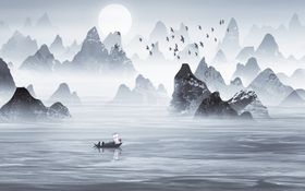 中国风水墨山水画