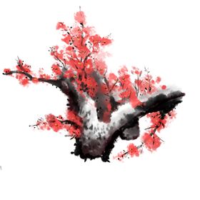 中国风水墨梅
