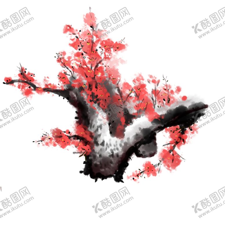 编号：66843605070119378682【酷图网】源文件下载-中国风水墨梅