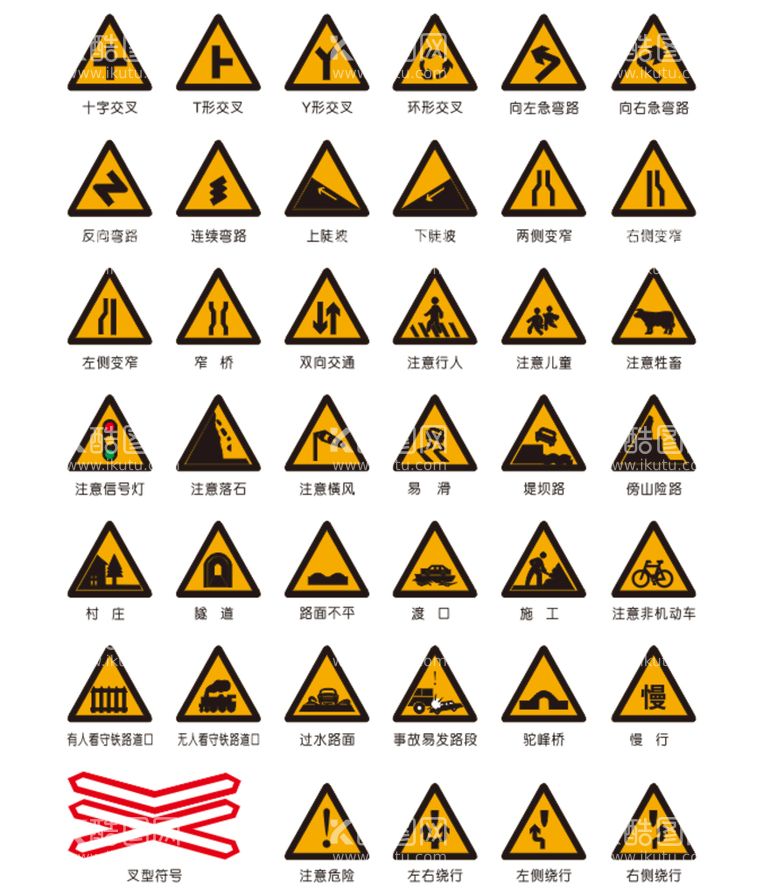 编号：14732611042343055254【酷图网】源文件下载-交通指示牌