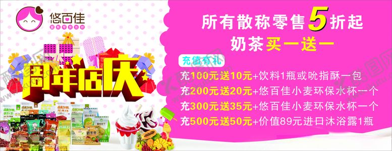 编号：70902203280501502733【酷图网】源文件下载-店庆海报