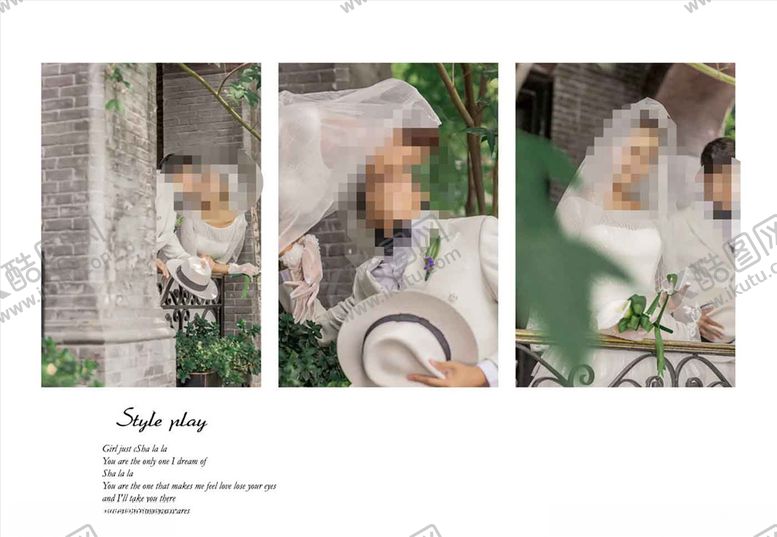 编号：21880209192001428150【酷图网】源文件下载-韩国风影楼婚相册模板之游园梦中