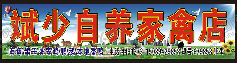 编号：95197610281101168733【酷图网】源文件下载-自养家禽店