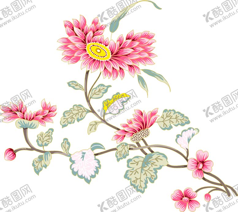 编号：24497704141001487021【酷图网】源文件下载-清新森系花枝