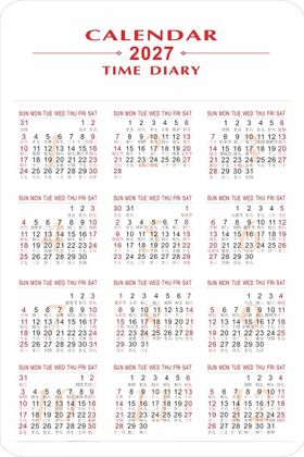 2027年台历日历