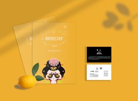 圆角名片样机