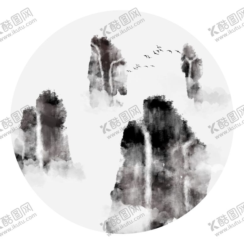 编号：20308010220827552647【酷图网】源文件下载-水墨山水