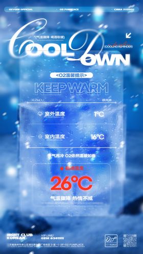 降温提醒海报