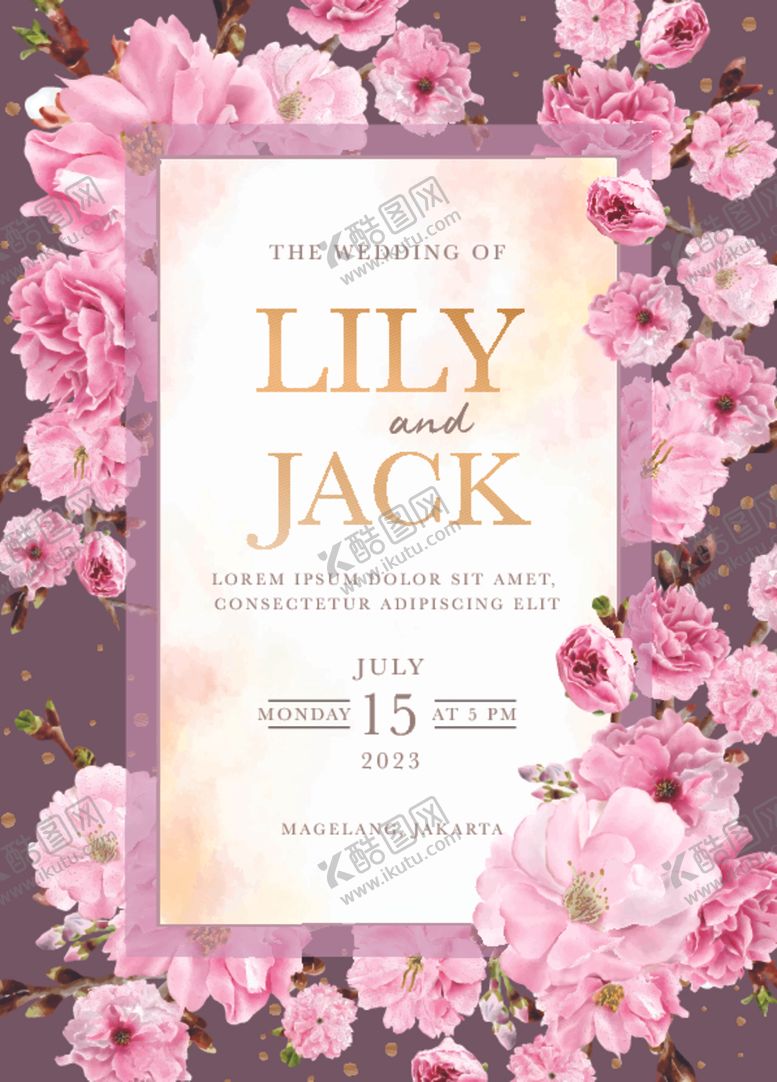 编号：92755309292007475584【酷图网】源文件下载-婚礼结婚请柬邀请函