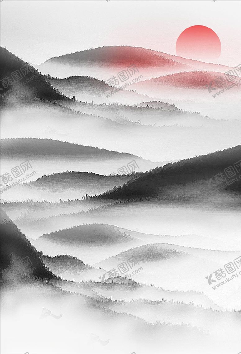 编号：15589604172042471664【酷图网】源文件下载-水墨装饰画