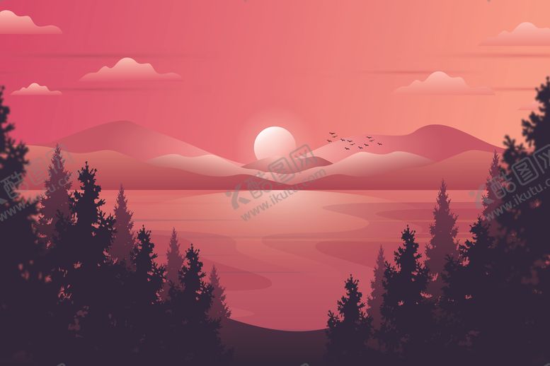 编号：76831710150250577991【酷图网】源文件下载-自然风光插画