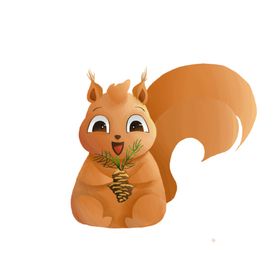 松鼠插画素材