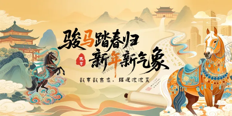 编号：44605504201236114618【酷图网】源文件下载-马年