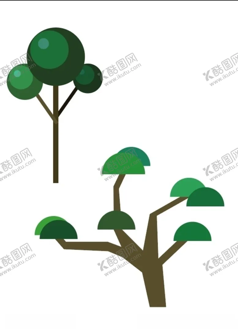编号：30815706240033499249【酷图网】源文件下载-矢量树简笔画