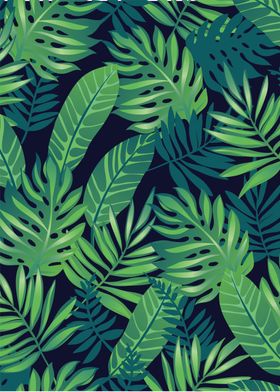 植物叶子玄关装饰画