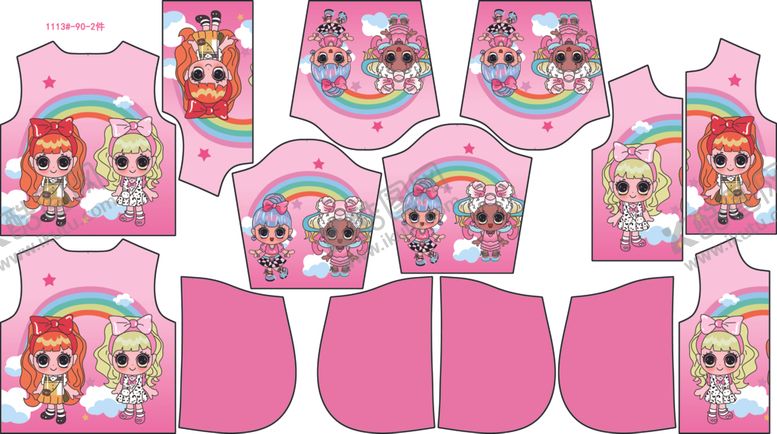 编号：47038110210314156670【酷图网】源文件下载-可爱卡通儿童服饰套装