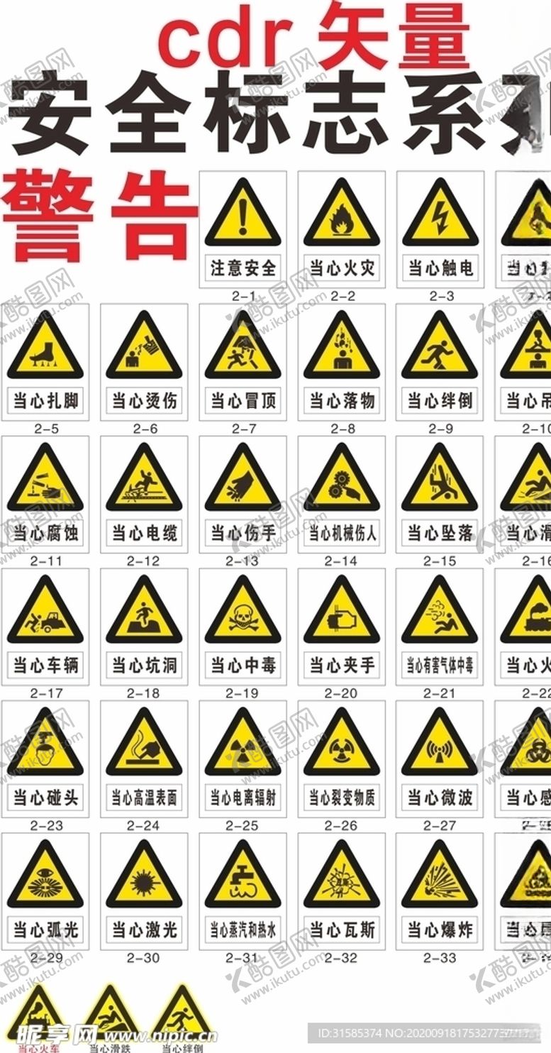 编号：85301109241807552975【酷图网】源文件下载-警告安全标识